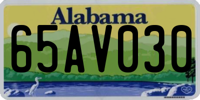 AL license plate 65AV030