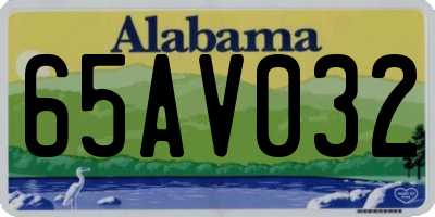 AL license plate 65AV032