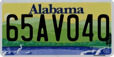 AL license plate 65AV040