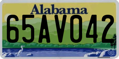AL license plate 65AV042