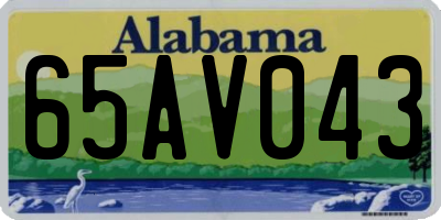 AL license plate 65AV043