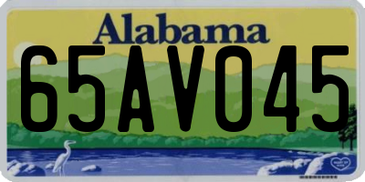 AL license plate 65AV045