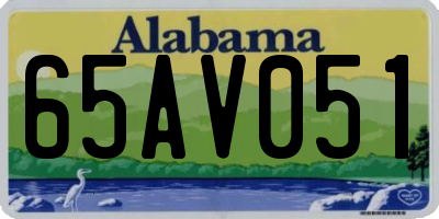 AL license plate 65AV051