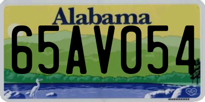 AL license plate 65AV054