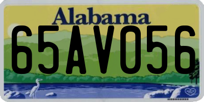 AL license plate 65AV056