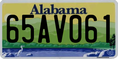 AL license plate 65AV061