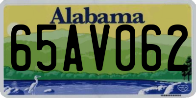 AL license plate 65AV062