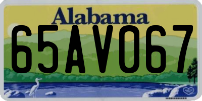 AL license plate 65AV067