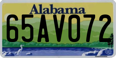 AL license plate 65AV072