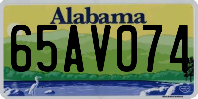 AL license plate 65AV074