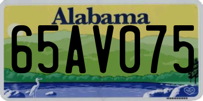 AL license plate 65AV075