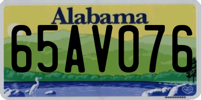 AL license plate 65AV076