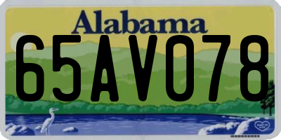 AL license plate 65AV078