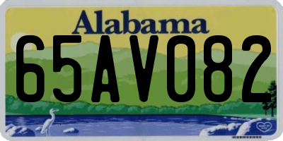 AL license plate 65AV082