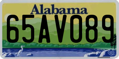 AL license plate 65AV089