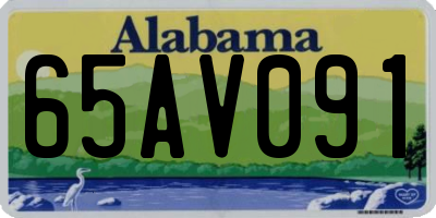 AL license plate 65AV091