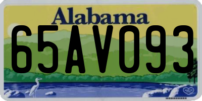 AL license plate 65AV093