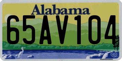 AL license plate 65AV104