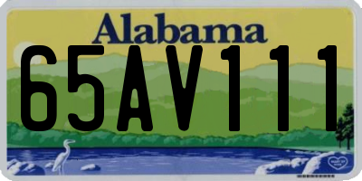 AL license plate 65AV111