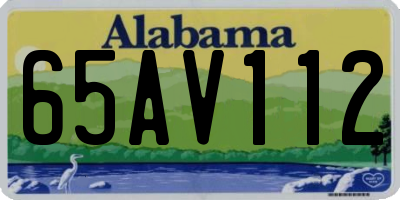 AL license plate 65AV112