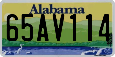 AL license plate 65AV114