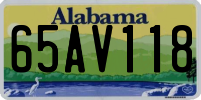 AL license plate 65AV118