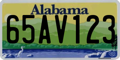 AL license plate 65AV123