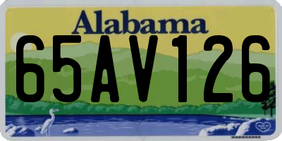 AL license plate 65AV126