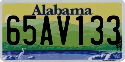 AL license plate 65AV133