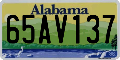 AL license plate 65AV137