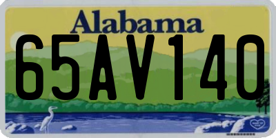 AL license plate 65AV140