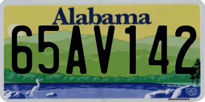 AL license plate 65AV142