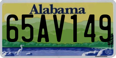 AL license plate 65AV149
