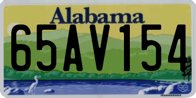 AL license plate 65AV154