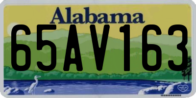 AL license plate 65AV163