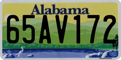 AL license plate 65AV172