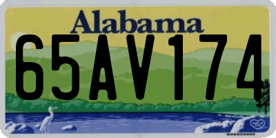 AL license plate 65AV174