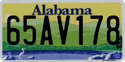 AL license plate 65AV178