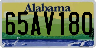 AL license plate 65AV180