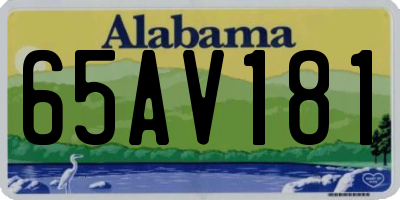 AL license plate 65AV181