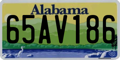 AL license plate 65AV186