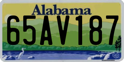 AL license plate 65AV187