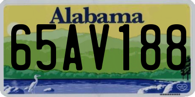 AL license plate 65AV188