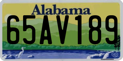 AL license plate 65AV189