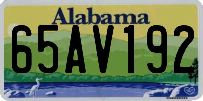 AL license plate 65AV192