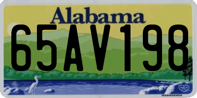 AL license plate 65AV198