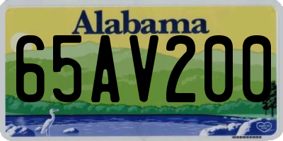 AL license plate 65AV200