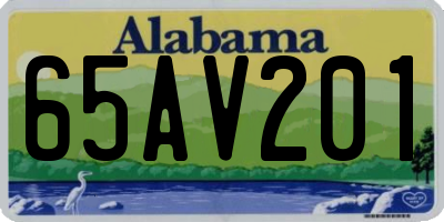 AL license plate 65AV201