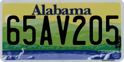 AL license plate 65AV205