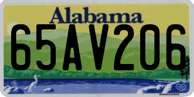 AL license plate 65AV206